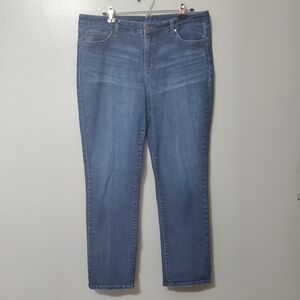 Bandolino Mandie Women's Straight Leg Jeans in Denim Blue Size 18